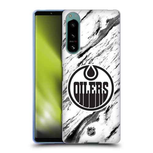 NHL Edmonton Oilers Marble Soft Gel Case for Sony Xperia 5 IV