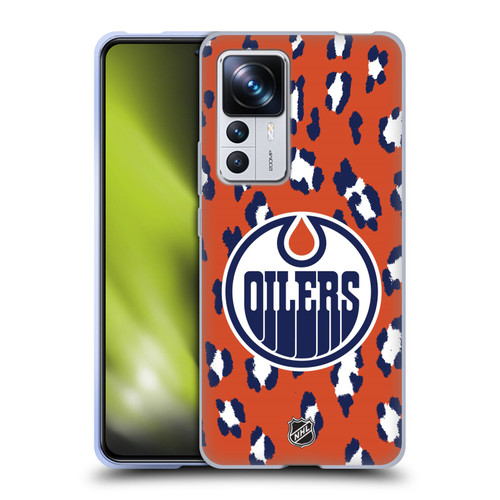 NHL Edmonton Oilers Leopard Pattern Soft Gel Case for Xiaomi 12T Pro