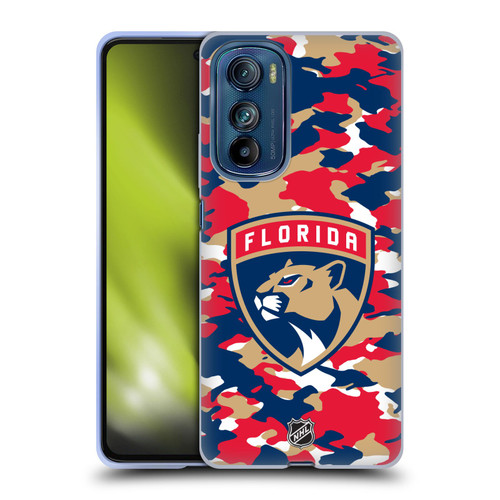 NHL Florida Panthers Camouflage Soft Gel Case for Motorola Edge 30