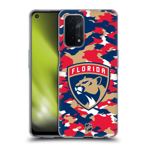 NHL Florida Panthers Camouflage Soft Gel Case for OPPO A54 5G