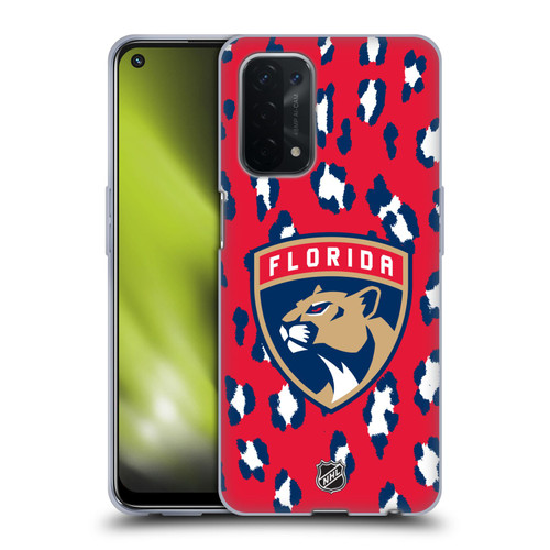 NHL Florida Panthers Leopard Patten Soft Gel Case for OPPO A54 5G