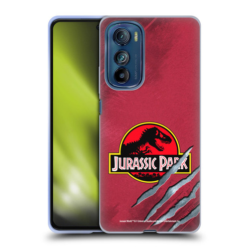 Jurassic Park Logo Red Claw Soft Gel Case for Motorola Edge 30
