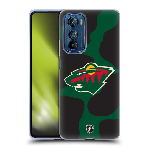 NHL Minnesota Wild Cow Pattern Soft Gel Case for Motorola Edge 30