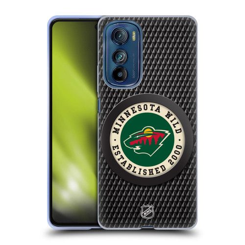 NHL Minnesota Wild Puck Texture Soft Gel Case for Motorola Edge 30