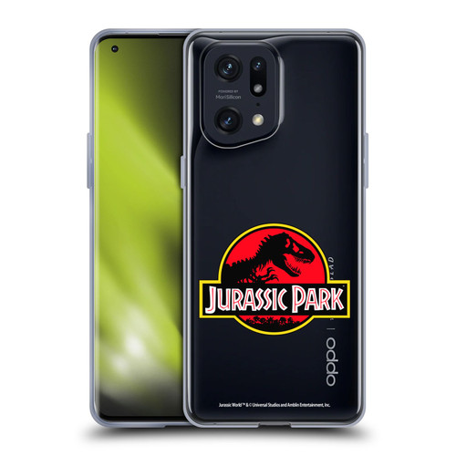 Jurassic Park Logo Plain Soft Gel Case for OPPO Find X5 Pro