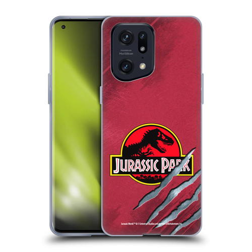 Jurassic Park Logo Red Claw Soft Gel Case for OPPO Find X5 Pro