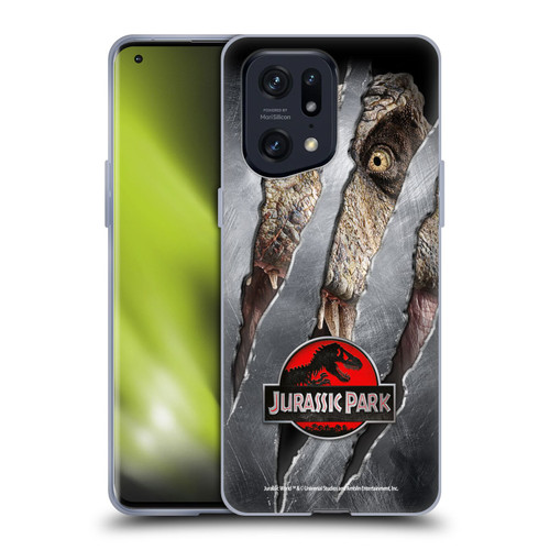 Jurassic Park Logo T-Rex Claw Mark Soft Gel Case for OPPO Find X5 Pro