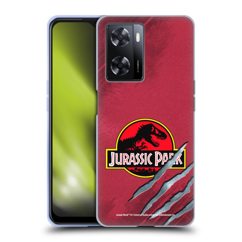 Jurassic Park Logo Red Claw Soft Gel Case for OPPO A57s