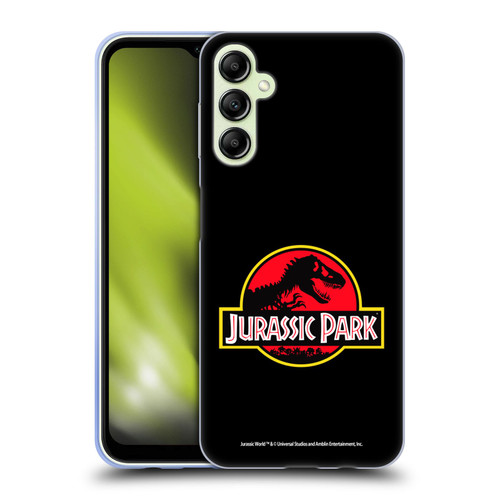 Jurassic Park Logo Plain Black Soft Gel Case for Samsung Galaxy A14 5G