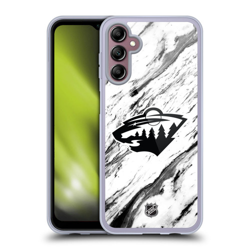 NHL Minnesota Wild Marble Soft Gel Case for Samsung Galaxy A14 5G