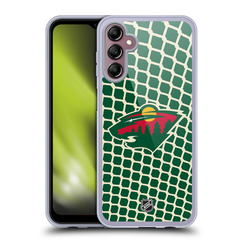 NHL Minnesota Wild Net Pattern Soft Gel Case for Samsung Galaxy A14 5G