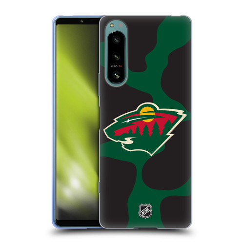 NHL Minnesota Wild Cow Pattern Soft Gel Case for Sony Xperia 5 IV