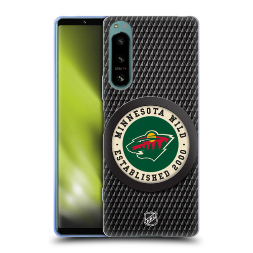 NHL Minnesota Wild Puck Texture Soft Gel Case for Sony Xperia 5 IV
