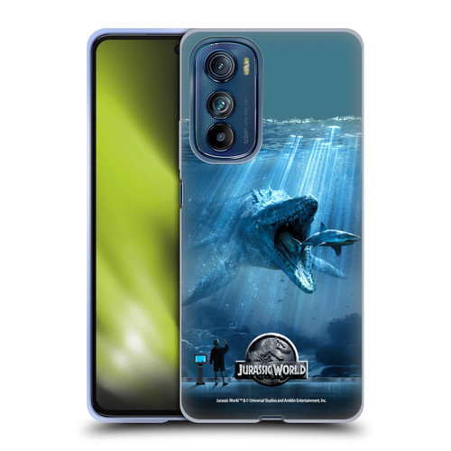 Jurassic World Key Art Mosasaurus Soft Gel Case for Motorola Edge 30