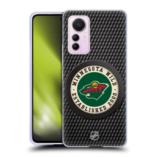 NHL Minnesota Wild Puck Texture Soft Gel Case for Xiaomi 12 Lite