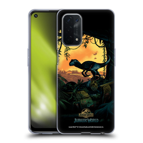 Jurassic World Key Art Blue Velociraptor Soft Gel Case for OPPO A54 5G