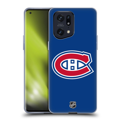 NHL Montreal Canadiens Plain Soft Gel Case for OPPO Find X5 Pro