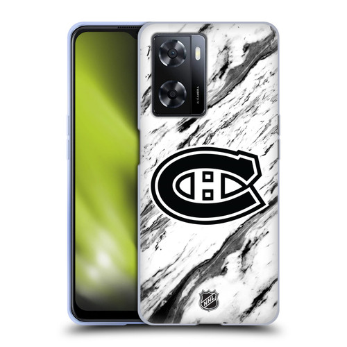 NHL Montreal Canadiens Marble Soft Gel Case for OPPO A57s