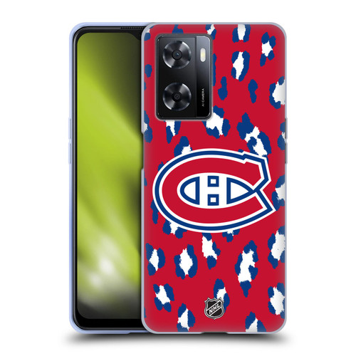 NHL Montreal Canadiens Leopard Pattern Soft Gel Case for OPPO A57s