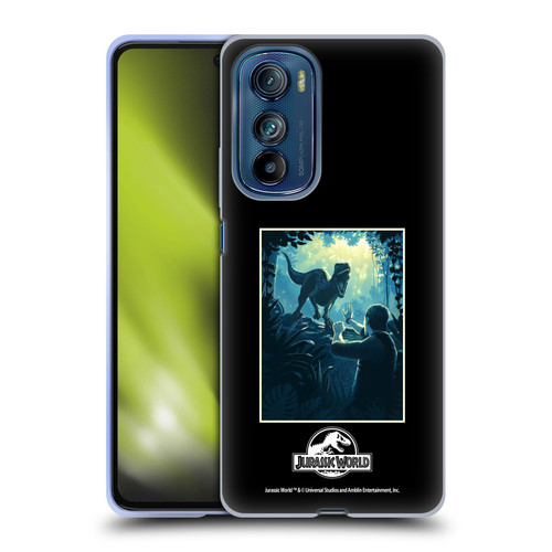 Jurassic World Vector Art Blue Raptor Soft Gel Case for Motorola Edge 30