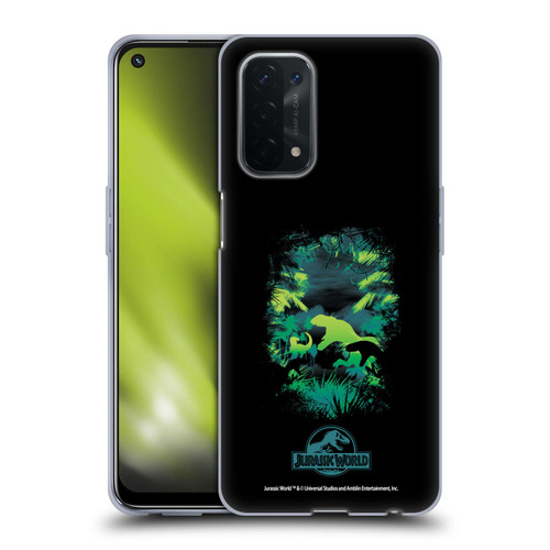 Jurassic World Vector Art T-Rex Silhouette Soft Gel Case for OPPO A54 5G