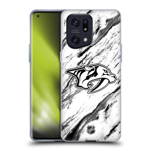 NHL Nashville Predators Marble Soft Gel Case for OPPO Find X5 Pro