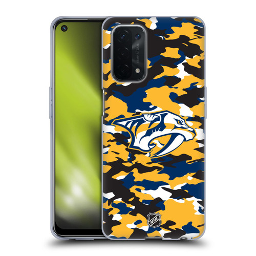 NHL Nashville Predators Camouflage Soft Gel Case for OPPO A54 5G