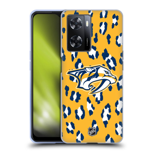 NHL Nashville Predators Leopard Pattern Soft Gel Case for OPPO A57s