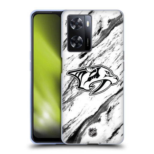 NHL Nashville Predators Marble Soft Gel Case for OPPO A57s