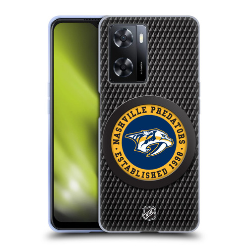NHL Nashville Predators Puck Texture Soft Gel Case for OPPO A57s