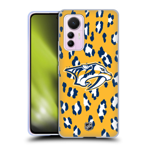 NHL Nashville Predators Leopard Patten Soft Gel Case for Xiaomi 12 Lite