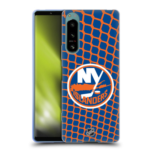 NHL New York Islanders Net Pattern Soft Gel Case for Sony Xperia 5 IV