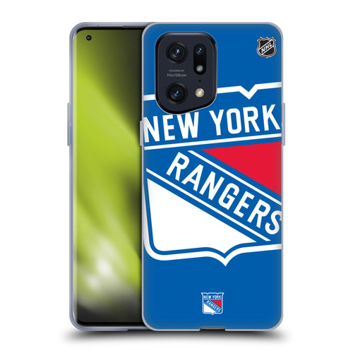 NHL New York Rangers Oversized Soft Gel Case for OPPO Find X5 Pro