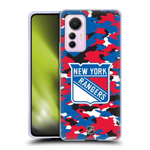 NHL New York Rangers Camouflage Soft Gel Case for Xiaomi 12 Lite