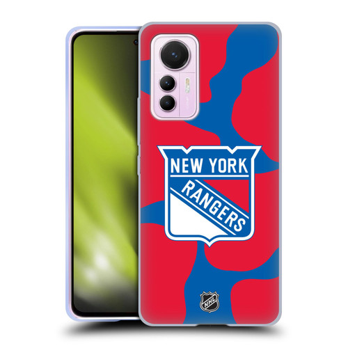 NHL New York Rangers Cow Pattern Soft Gel Case for Xiaomi 12 Lite