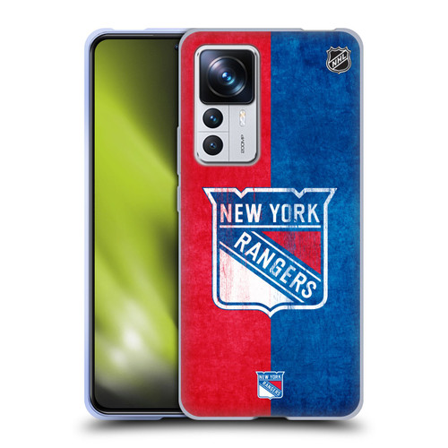 NHL New York Rangers Half Distressed Soft Gel Case for Xiaomi 12T Pro