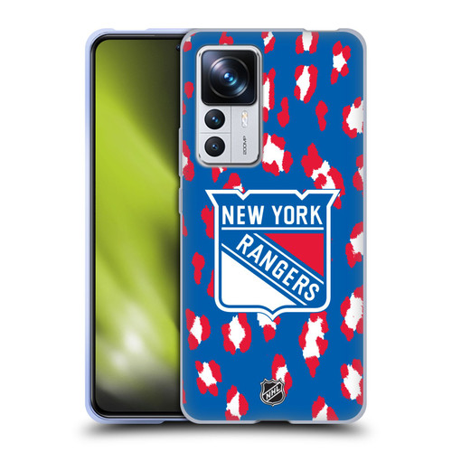 NHL New York Rangers Leopard Patten Soft Gel Case for Xiaomi 12T Pro
