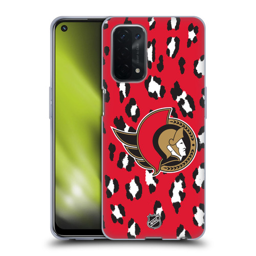NHL Ottawa Senators Leopard Patten Soft Gel Case for OPPO A54 5G