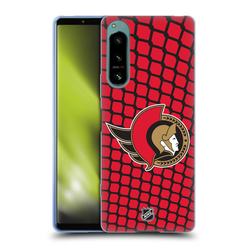 NHL Ottawa Senators Net Pattern Soft Gel Case for Sony Xperia 5 IV