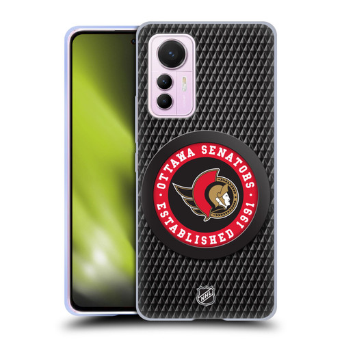 NHL Ottawa Senators Puck Texture Soft Gel Case for Xiaomi 12 Lite