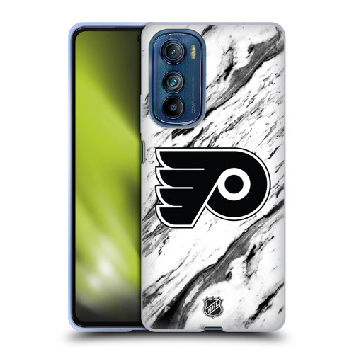 NHL Philadelphia Flyers Marble Soft Gel Case for Motorola Edge 30