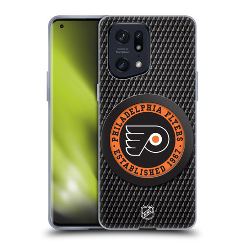 NHL Philadelphia Flyers Puck Texture Soft Gel Case for OPPO Find X5 Pro