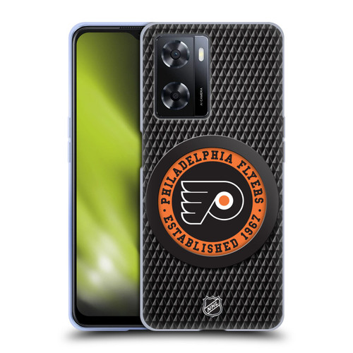 NHL Philadelphia Flyers Puck Texture Soft Gel Case for OPPO A57s