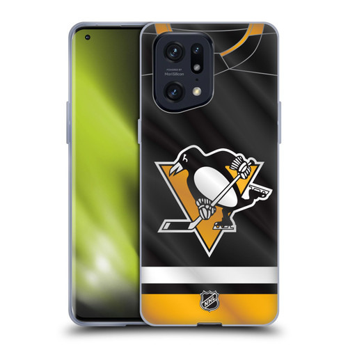 NHL Pittsburgh Penguins Jersey Soft Gel Case for OPPO Find X5 Pro