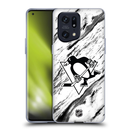 NHL Pittsburgh Penguins Marble Soft Gel Case for OPPO Find X5 Pro