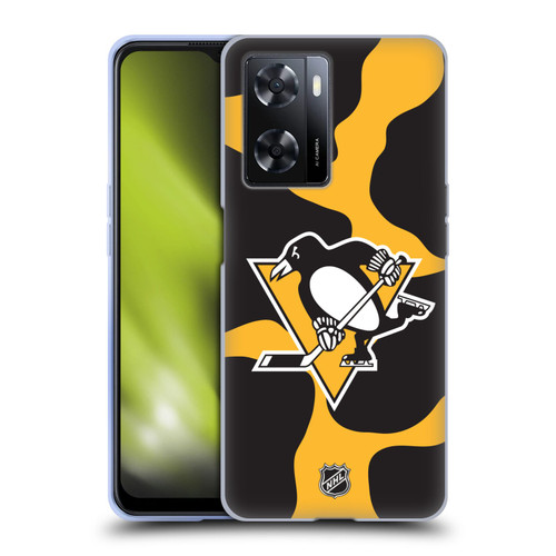 NHL Pittsburgh Penguins Cow Pattern Soft Gel Case for OPPO A57s