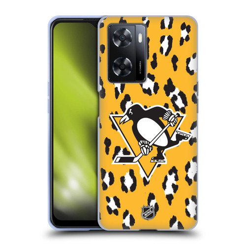 NHL Pittsburgh Penguins Leopard Patten Soft Gel Case for OPPO A57s