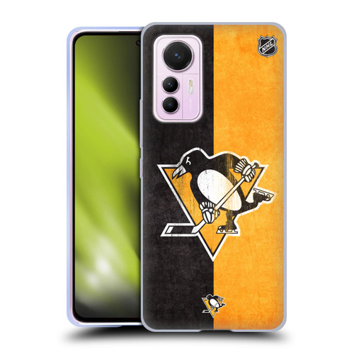 NHL Pittsburgh Penguins Half Distressed Soft Gel Case for Xiaomi 12 Lite
