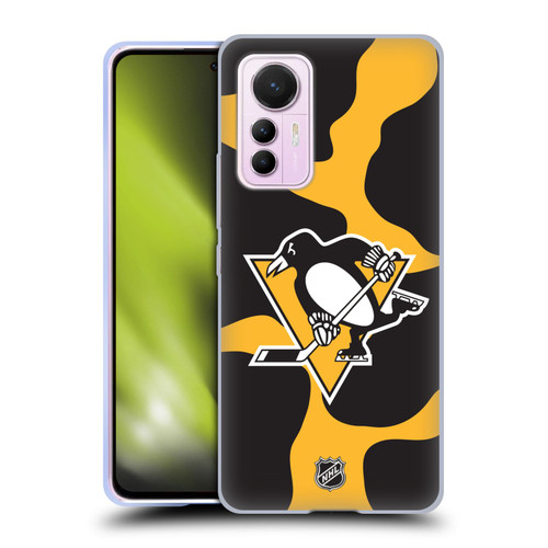 NHL Pittsburgh Penguins Cow Pattern Soft Gel Case for Xiaomi 12 Lite