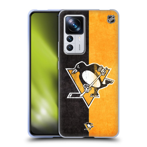 NHL Pittsburgh Penguins Half Distressed Soft Gel Case for Xiaomi 12T Pro